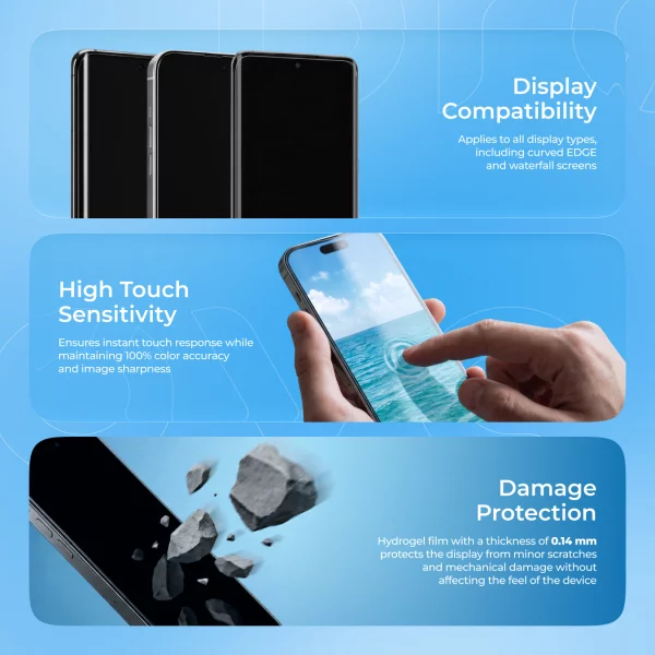 Protective hydrogel film Proove Hydrogel Screen Protection LITE Matte - foto 1