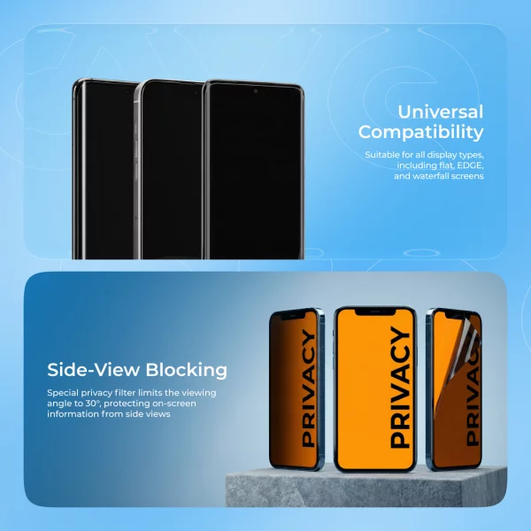 Protective hydrogel film Proove Hydrogel Screen Protection PRIVACY Clear - photo 3