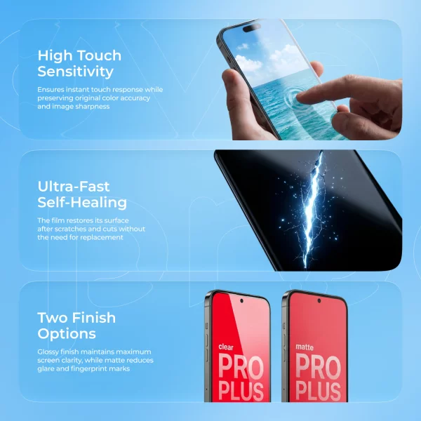 Protective hydrogel film Proove Hydrogel Screen Protection PRO PLUS Matte - Photo 3