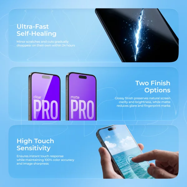 Folia ochronna z hydrożelu Proove Hydrogel Screen Protection PRO Matte - Zdjęcie 3