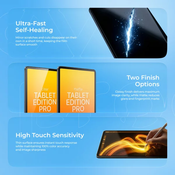 Folia ochronna z hydrożelu Proove Hydrogel Screen Protection TABLET EDITION PRO Clear - Zdjęcie 3