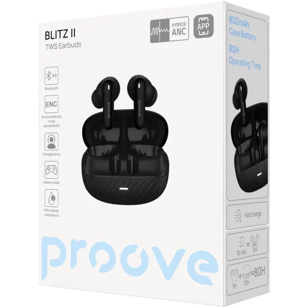 Wireless Earphones Proove Blitz II TWS with ANC (APP) - Photo 3