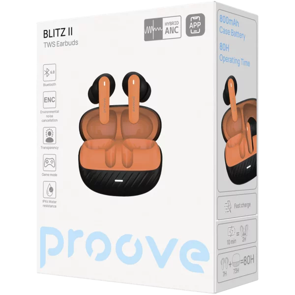 Wireless Earphones Proove Blitz II TWS with ANC (APP) - Photo 3