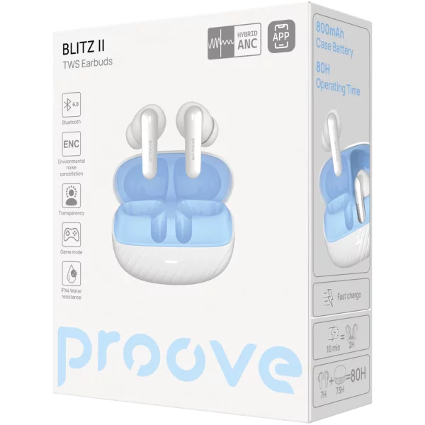 Wireless Earphones Proove Blitz II TWS with ANC (APP) - Photo 3