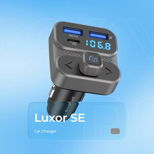 Car Charger Proove FM Launcher Luxor SE 36W (PD+QC3.0) Type-C+USB - Foto 6