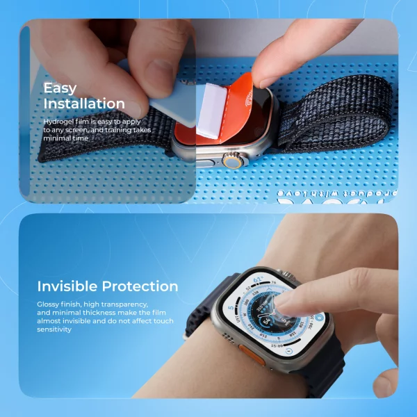 Захисна гідрогелева плівка Proove Hydrogel Screen Protection WATCH EDITION Clear - фото 2