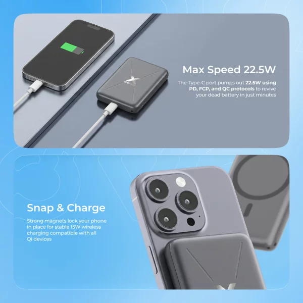 Power Bank Proove X-Core 22.5W 10000mAh With Cable Type-C to Type-C - foto 9