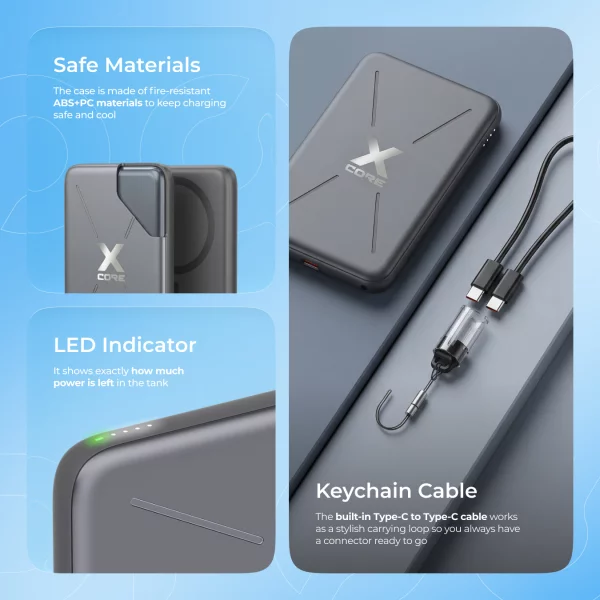 Power Bank Proove X-Core 20W 5000mAh With Cable Type-C to Type-C - foto 6