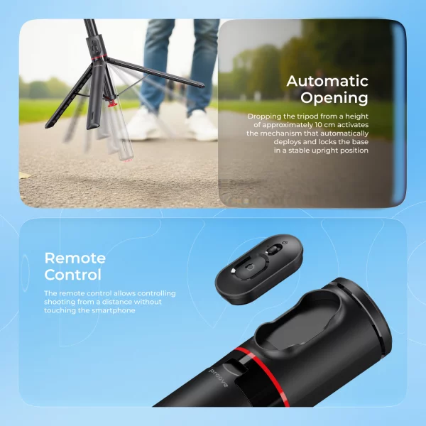 Selfie-Stick-Stativ Proove DropStop (1770 mm) - Foto 10