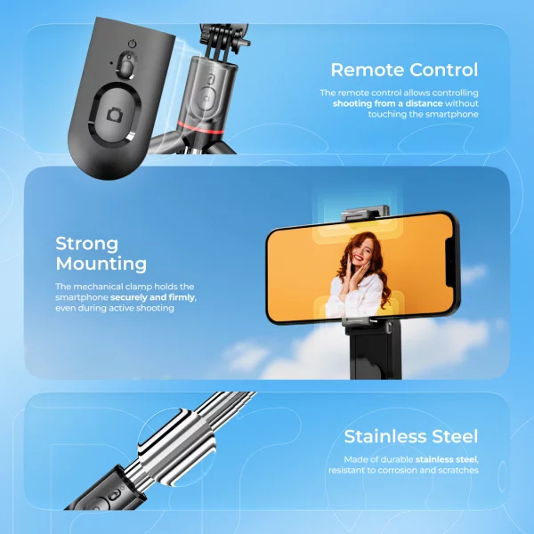 Selfie Stick Tripod Proove Selfie Lume (1110 mm) - Foto 11