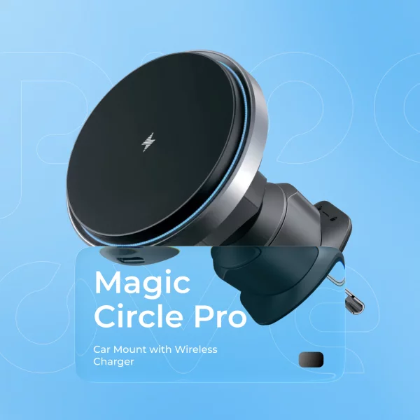 Car Mount With Wireless Charger Proove Magic Circle Pro 15W - Zdjęcie 5
