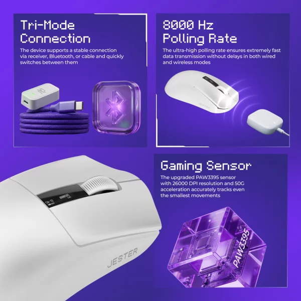 Wireless Mouse Proove Gaming Jester 8K + charging station - fotoğraf 7