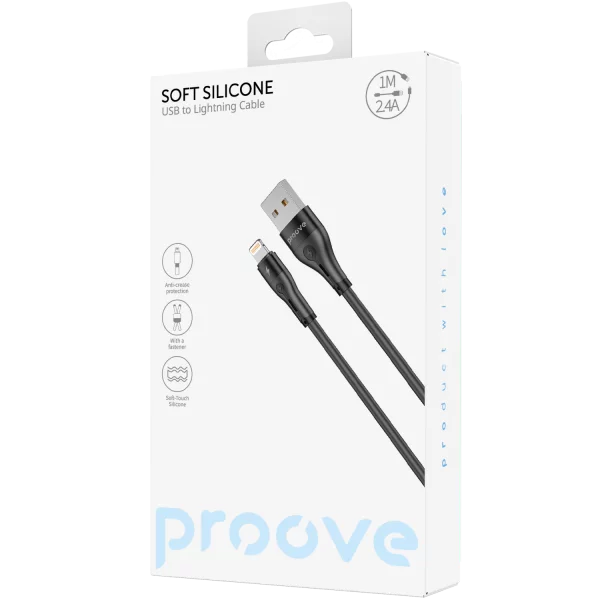 Cable Proove Soft Silicone USB to Lightning 2.4A (1m) - Zdjęcie 4