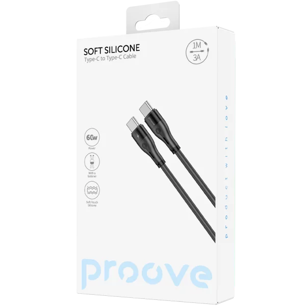 Cable Proove Soft Silicone Type-C to Type-C 60W (1m) - fotoğraf 4