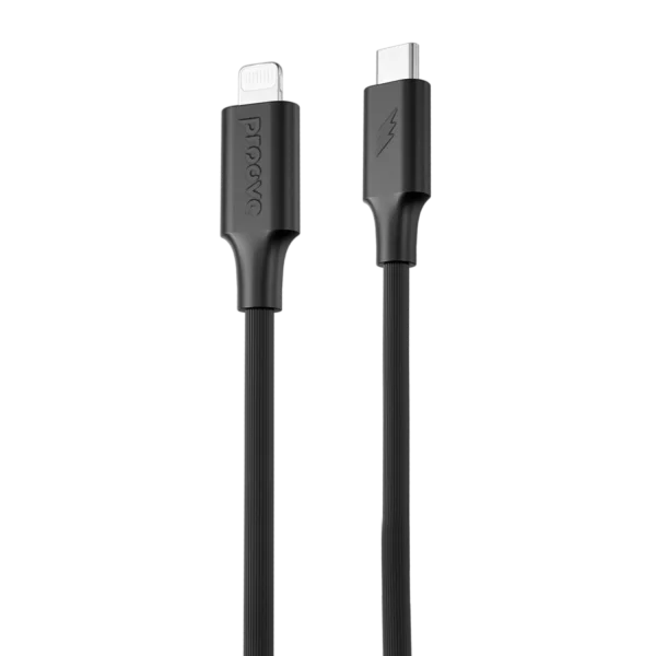 Kabel Proove gestreiftes Silikon Typ C auf Lightning (1m)