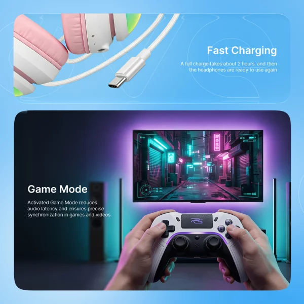 Бездротові навушники Proove Kids LumiCat (APP) - фото 7