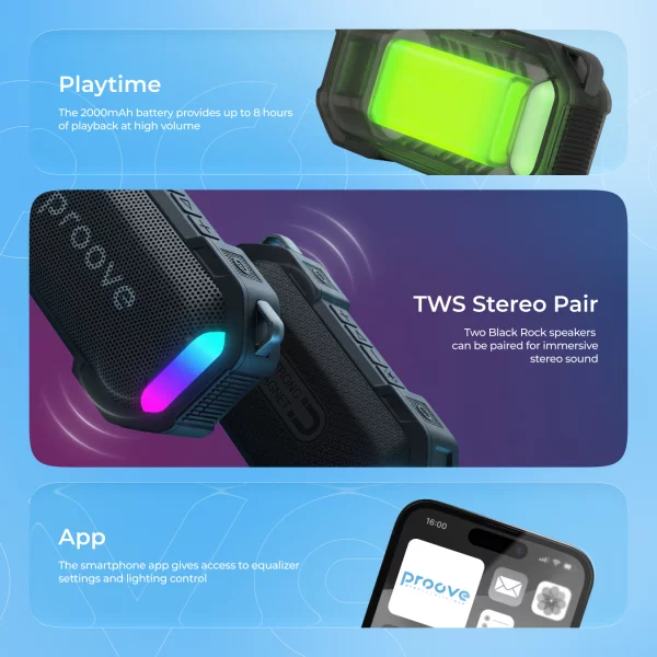 Portable Speaker Proove Black Rock (APP) - foto 8