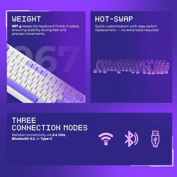 Wireless Keyboard Proove Gaming Slicker (English Layout) - Photo 7