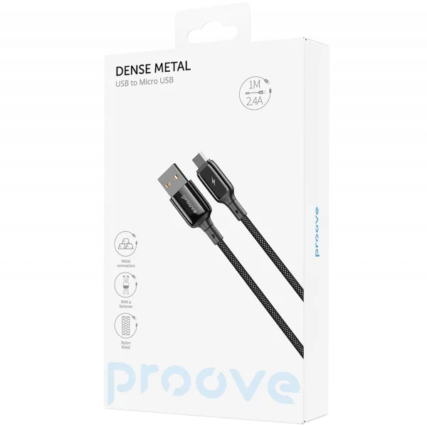 Cable Proove Dense Metal USB to Micro USB 2.4A (1m) - Photo 4