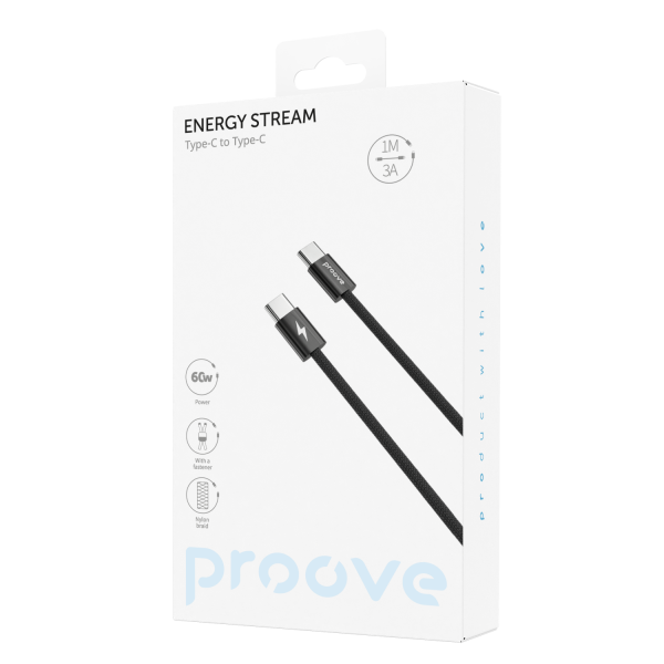 Cable Proove Energy Stream Type-C to Type-C 60W (1m)