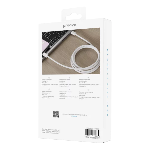 Cable Proove Energy Streem Type-C to Type-C 60W (1m) - Photo 2