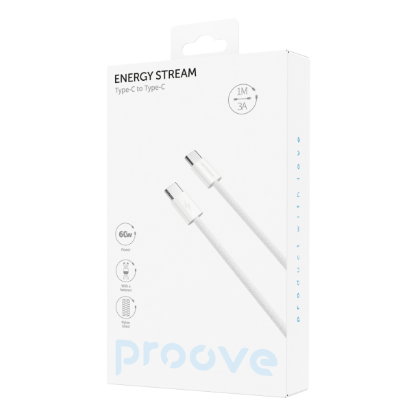 Cable Proove Energy Stream Type-C to Type-C 60W (1m)
