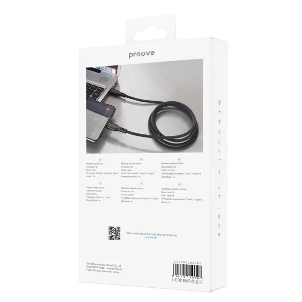 Cable Proove Rebirth Type-C to Type-C 60W (1m) - Foto 2
