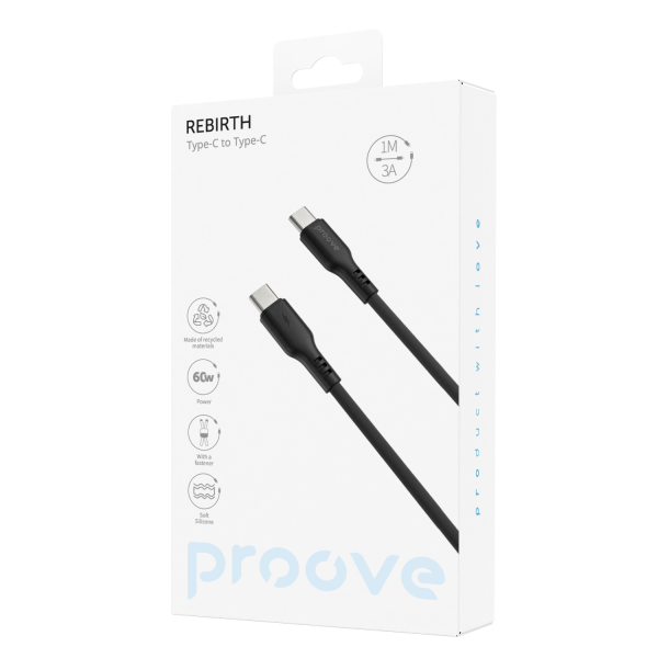 Cable Proove Rebirth Type-C to Type-C 60W (1m) - Photo 1