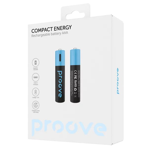 Rechargeable batteries Proove Compact Energy AAA 2 pcs - Photo 1