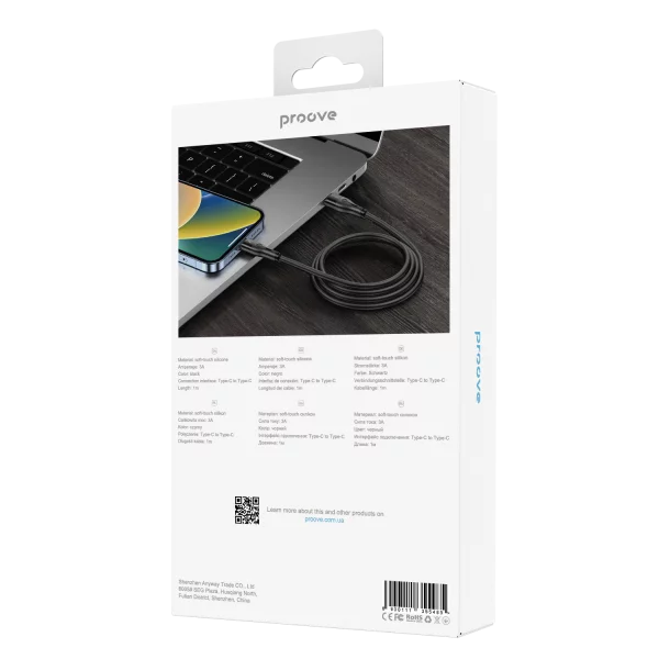 Cable Proove Dense Metal Type-C to Type-C 60W (1m) - Photo 5