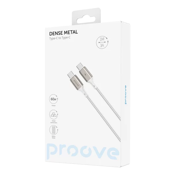 Cable Proove Dense Metal Type-C to Type-C 60W (1m) - Photo 4