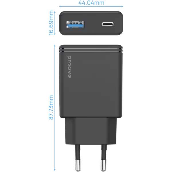 Wall Charger Proove Slender 45W (Type-C + USB) - foto 2