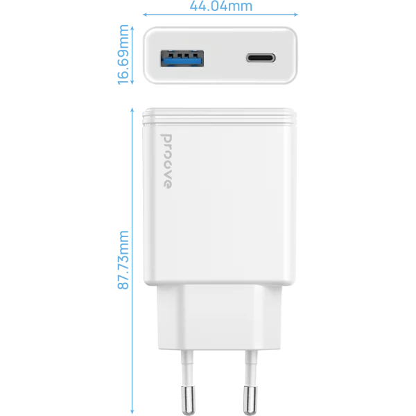 Wall Charger Proove Slender 45W (Type-C + USB) - foto 2
