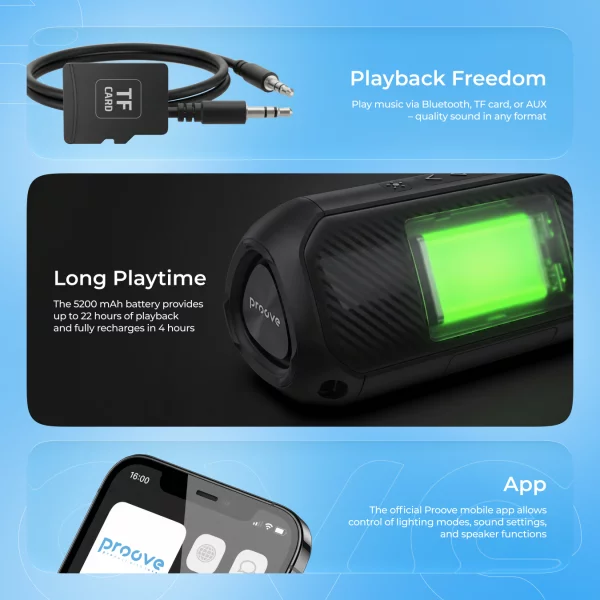 Portable Speaker Proove Third Element SE 20W (APP) - Foto 12