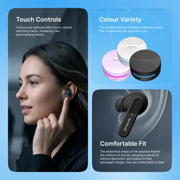 Wireless Earphones Proove Mello TWS with ANC (APP) - foto 5