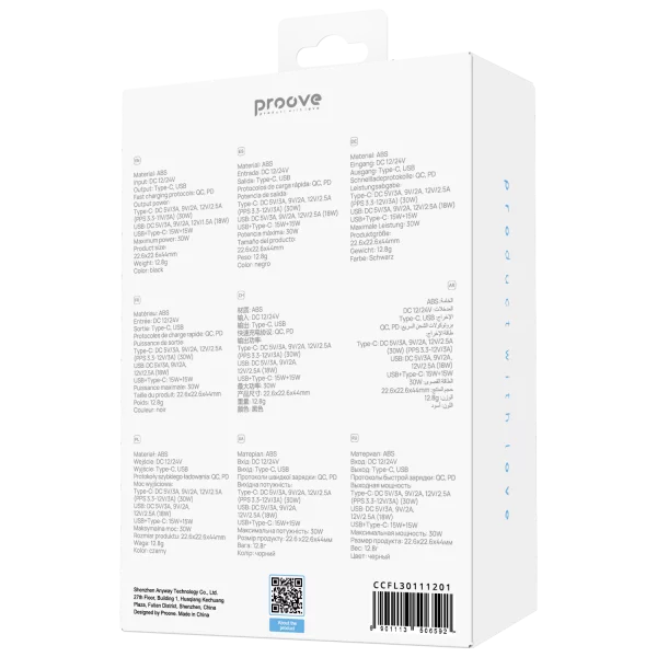 Car Charger Proove Flash 30W (Type-C + USB) - foto 3
