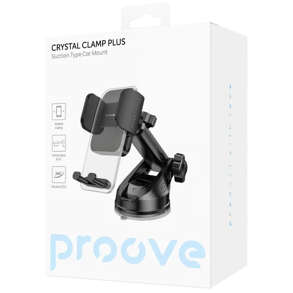 Car Holder Proove Crystal Clamp Plus Suction Type Car Mount - foto 1
