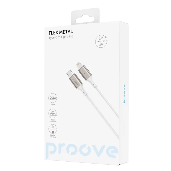 Cable Proove Flex Metal Type-C to Lightning 27W (1m) - Photo 1
