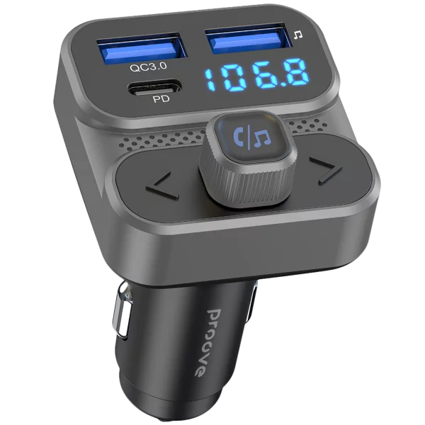 Car Charger Proove FM Launcher Luxor SE 36W (PD+QC3.0) Type-C+USB