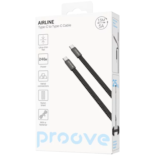 Kabel Proove AirLine Typ C zu Typ C 240W (1,5m) - Foto 3