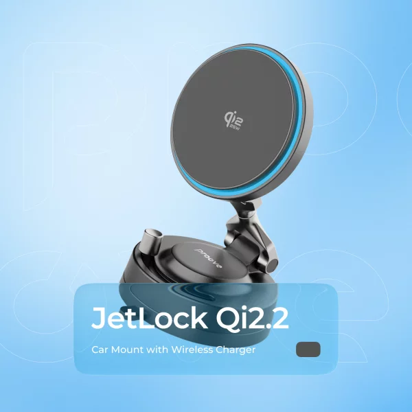 Car Mount With Wireless Charger Proove Jetlock Qi2.2 25W - Photo 5