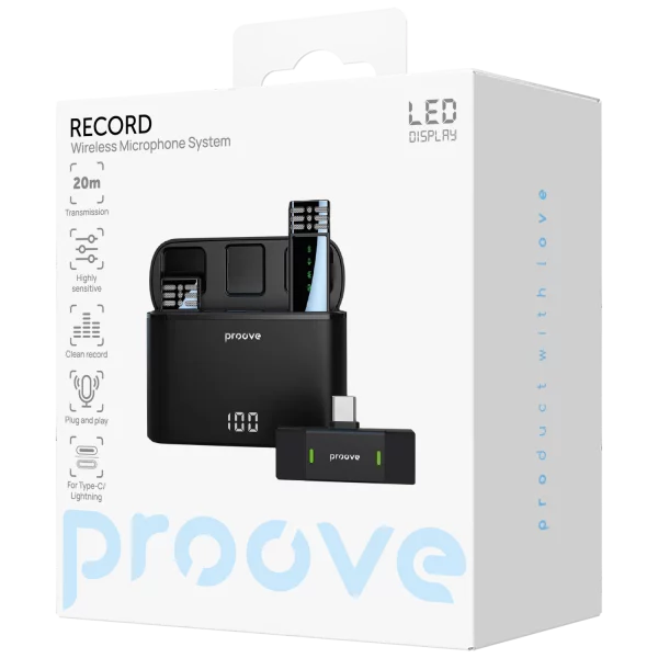 Wireless Microphone System Proove Record (Type-C+Lightning) - foto 4