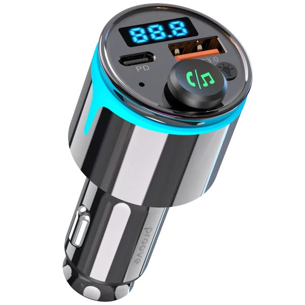 Car Charger Proove FM Launcher Nexus (PD+QC3.0) Type-C+USB