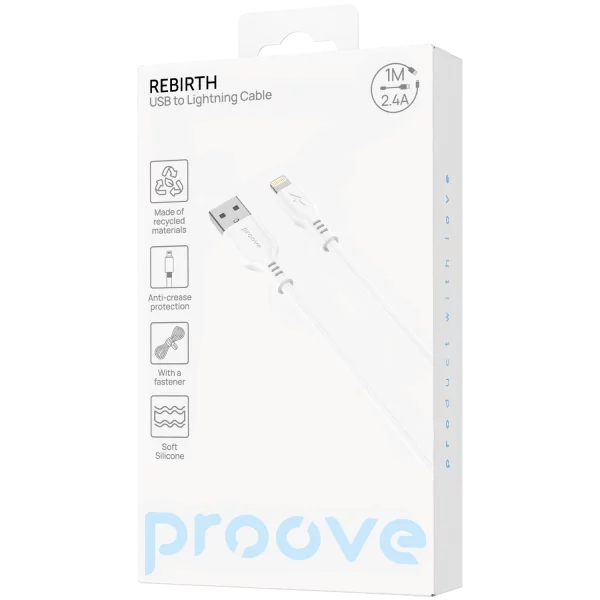Cable Proove Rebirth USB to Lightning 2.4A (1m) - fotoğraf 1