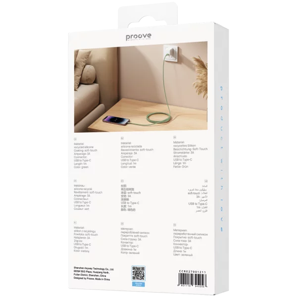 Cable Proove Rebirth USB to Type-C 3A (1m) - fotoğraf 2