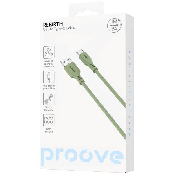 Cable Proove Rebirth USB to Type-C 3A (1m) - fotoğraf 1