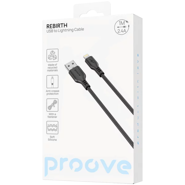 Cable Proove Rebirth USB to Lightning 2.4A (1m) - fotoğraf 1