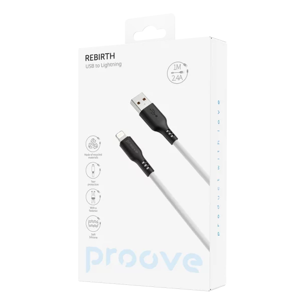 Cable Proove Rebirth USB to Lightning 2.4A (1m) - fotoğraf 1