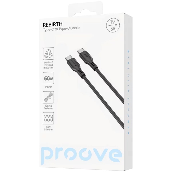 Cable Proove Rebirth Type-C to Type-C 60W (1m) - photo 1