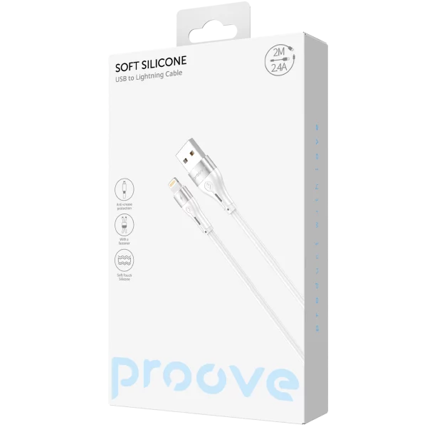 Cable Proove Soft Silicone USB to Lightning 2.4A (2m) - Zdjęcie 4